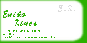 eniko kincs business card